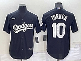 Dodgers 10 Justin Turner Black Nike Turn Back The Clock Cool Base Jersey,baseball caps,new era cap wholesale,wholesale hats